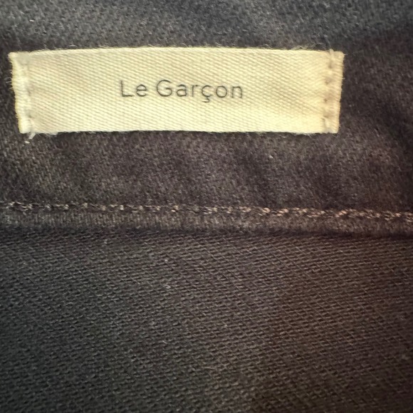 NWT FRAME Le Garçon Mid Rise Straight Fit Black Distressed Jeans Size 34 - Picture 5 of 10
